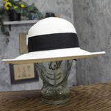Scala Womens Paper Braid Hat with Dimensional Brim LP149 White