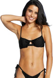Xhilaration Women's Juniors' Shirred Underwire Bikini Top 83363830 Black S