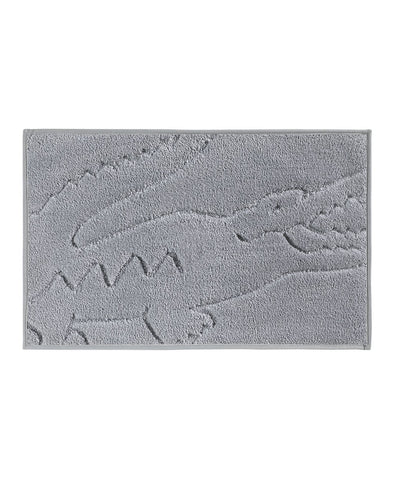 Lacoste Home Rectangle Anti-Microbial Bath Rug Micro Chip Gray 20" x 32"