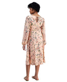 Tinsel Juniors V-Neck Scallop Lace-Trim Floral print Midi Dress Pink Multi M