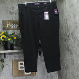 Gloria Vanderbilt Fit High-Rise Tapered Jeans Short Inseam Black 18W Short