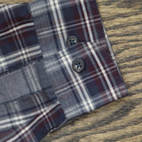 Van Heusen Mens Broadcloth Wrinkle Free Dress Shirt Gray Plaid L 16-16 1/2