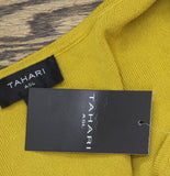 Tahari Asl Womens Sleeveless Sweater Knit Tank Top Ochre Green Yellow L