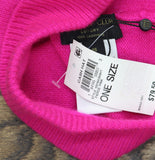 Charter Club Womens 100% Cashmere Cuffed Beanie 100160260HT Fierce Pink