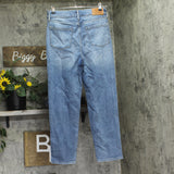 Karl Lagerfeld Paris Womens Floral Motif Cropped Jeans L5TK2265 Coastal Blue 6