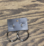 Chico's Modern Dangle Hoop Drop Earrings Black 2"