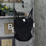 Anne Cole Womens Plus Size Twist Front Underwire Tankini Swim Top Black 18W