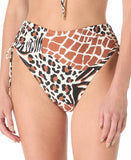 Coco Reef Inspire Printed High-Waist Bikini Bottoms U4C463 Black Multi S