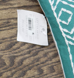 Levtex Home Del Ray Crewel Stitch Square Decorative Pillow Teal / Brown 20"