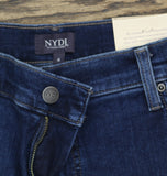 NYDJ Womens Brooke Loose Straight Full Leg Jeans Louvre Sapphire Blue 4