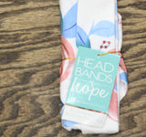 Headbands of Hope Baby Swaddle + Headband Set Peony White Multi One Size