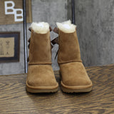 UGG Girls Bailey Bow II Sheepskin Shearling Boots 1017394T Chestnut Brown 7T