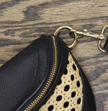 Universal Thread Straw Detail Belt Crossbody Bag 89956736 Black