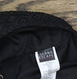 Island Escape Crochet Underwire High-Neck Tankini Top N760149 Black 12