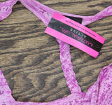 Material Girl Juniors Braided-Back Graphic Tank Top Blooming Lotus Purple XL