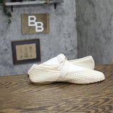 DV Dolce Vita Womens Woven Mulaney Strap Ballet Flat Ivory Off White 8.5M