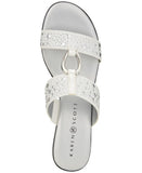 Karen Scott Womens Eanna Sandals Embellished Kitten Heels EANNA White Multi 9M