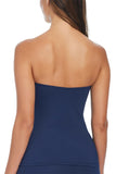 Bleu Rod Beattie Draped Bandini Swimsuit Top with Ring Detail Midnight Blue 10