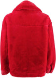 Jou Jou Juniors Womens Faux-Fur Jacket 167c86617231f3 Red XL
