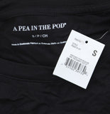 A Pea In The Pod Womens Knit Midi Maternity Side Slit Long Sleeve Dress Black S