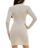 B. Darlin Juniors Long Sleeve Bodycon Dress X23AT42E Off White L