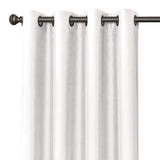 Max Blackout Mystique 100% Blackout Grommet Top Single Curtain Panel White 50x84