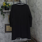 Beautiful By Lawrence Zarian Double Knit Lined Belted Coat Black Multi XS