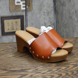 Sun + Stone Womens Alina Studded Platform Sandals 10011740200 Cognac Brown 7M