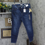 Jessica Simpson Womens Adored Curvy High Rise Ankle Skinny Jeans Mia Blue 16W