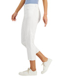 Style & Co Womens High Rise Cropped Jeans White 12