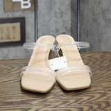 A New Day Women's Stacy Mule Heels 89530503 Brown Clear 8.5M