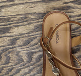 Style & Co. Womens Vernn Embellished Wedge Sandals 10020317500 Brown 9M