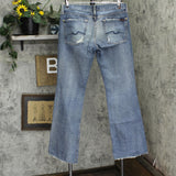 7 For All Mankind Womens Distressed Flared Jeans 167057a0d111e4 Blue Wash 31