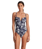 Lauren Ralph Lauren Allora Floral U-wire One-Piece Swimsuit Blue Multi 8