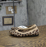 A New Day Womens Claire Knit Washable Ballet Flats Light Brown Animal 6.5M