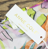 Anne Cole Tropical Tie-Front Kaftan Swimsuit Cover Up Woven Mod Tropical M