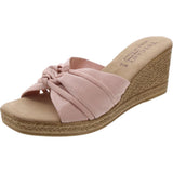 Easy Street Ghita Slip On Wedge Sandal GHITA Blush Crepe Pink 7W