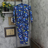 Intimo Polar Express Hooded Footless One-Piece Union Suit Blue Multi XXS/XS