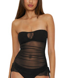 Becca Muse Bandeau Tankini Top 733557 Black L