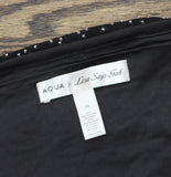 Aqua X Lisa Says Gah Allover Embellished Crop Top IBO29009 Black XS