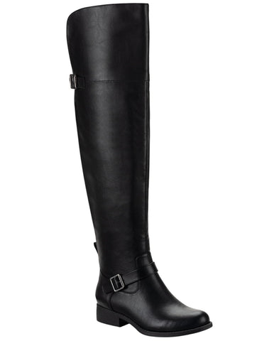 Sun + Stone Womens Anyaa Over the Knee Dress Boots 10017856500 Black Smooth 7M