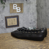 Wild Fable Jay Lace-Detail Flats with D-Toe 94646978 Black 8M