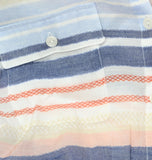 Alfred Dunner 3/4 Sleeve Button Down Striped Dress Shirt Blouse White Multi 1X