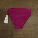 Carmen Marc Valvo Womens Classic Shirred Waist Bikini Bottom Azalea Purple M