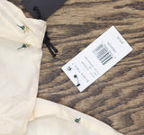 Black Tape Plus Size Printed Cotton Flutter-Sleeve Top Garden Way Off white 2X