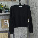 BB Dakota Womens Cozy Soft Brushed Ribbed Lounge Shirt Top CM37362W Black M