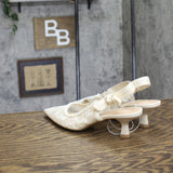 A New Day Womens Milan Slingback Pumps Lace 93708032 Cream Off White 6.5M