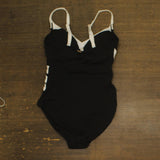 Anne Cole Womens Mesh Around Mesh Insert One Piece Swimsuit Black / White 8