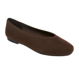 A New Day Womens Sammie Ballet Flats Faux Suede 94462430 Brown 7M