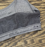 Maidenform Girls Cropped Padded Seamless Bra Gray Multi M